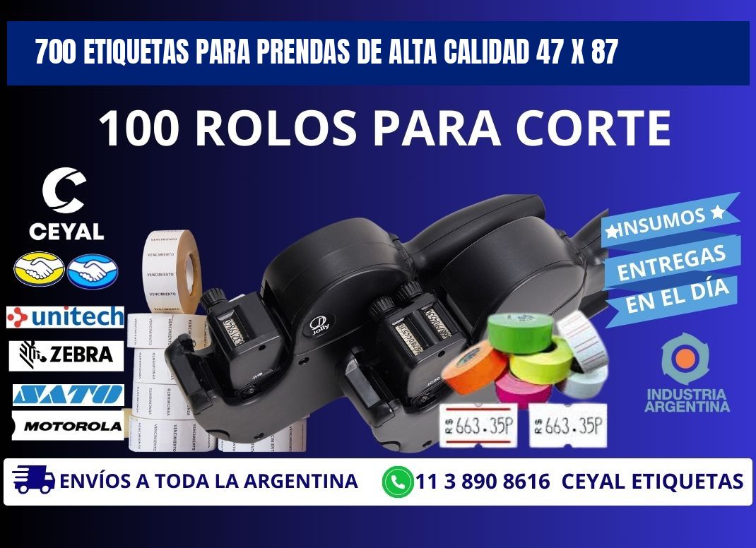 700 ETIQUETAS PARA PRENDAS DE ALTA CALIDAD 47 x 87