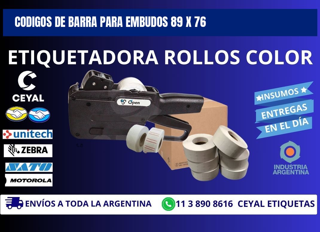 CODIGOS DE BARRA PARA EMBUDOS 89 x 76