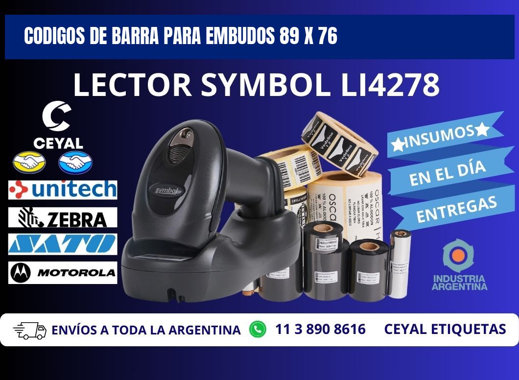 CODIGOS DE BARRA PARA EMBUDOS 89 x 76