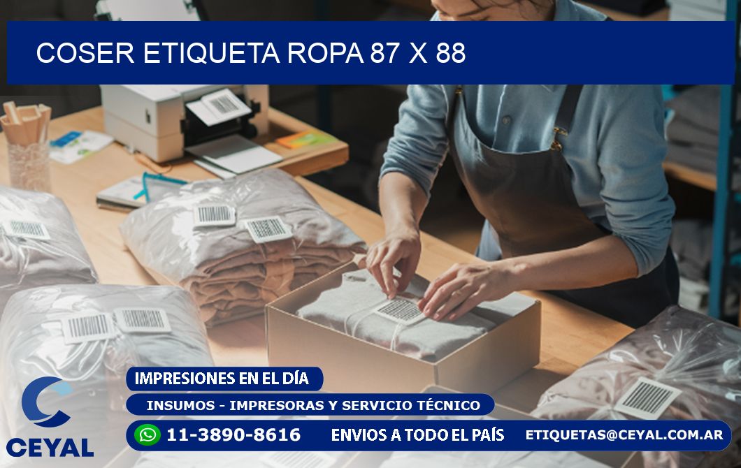 COSER ETIQUETA ROPA 87 x 88