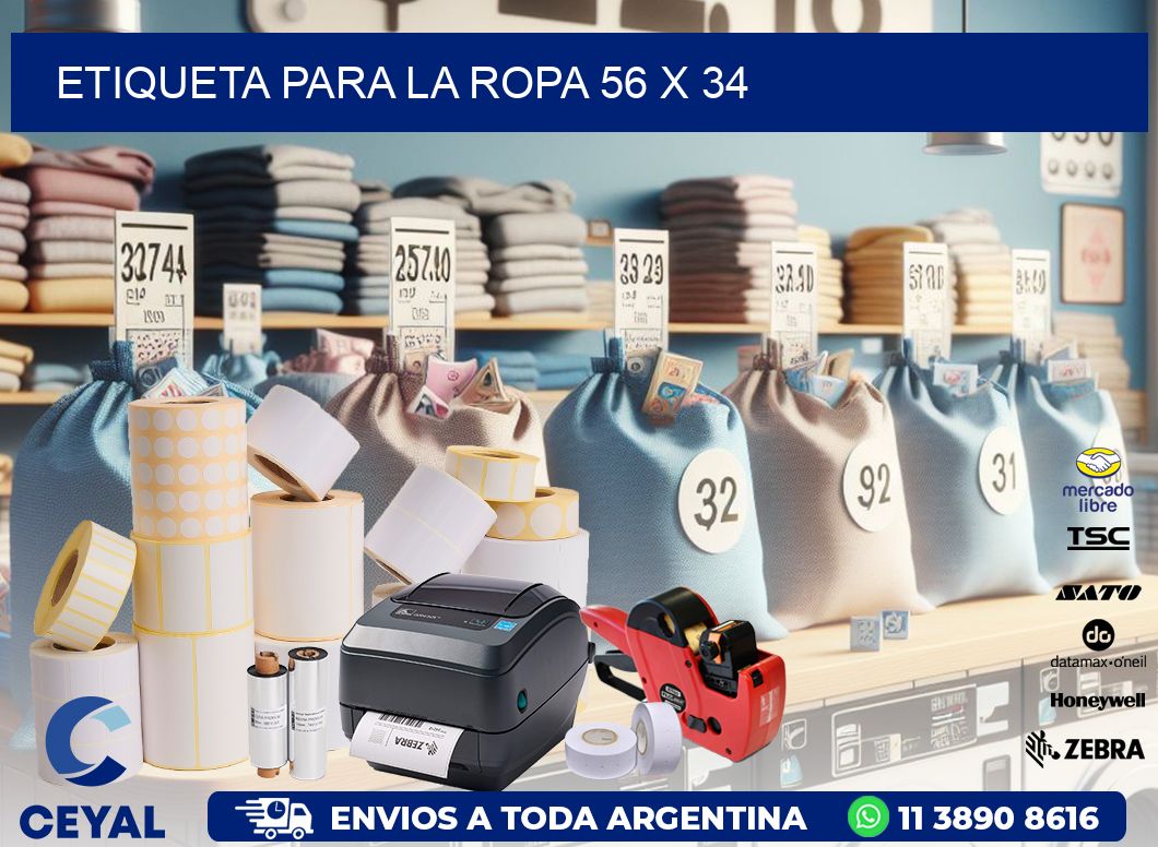 ETIQUETA PARA LA ROPA 56 x 34