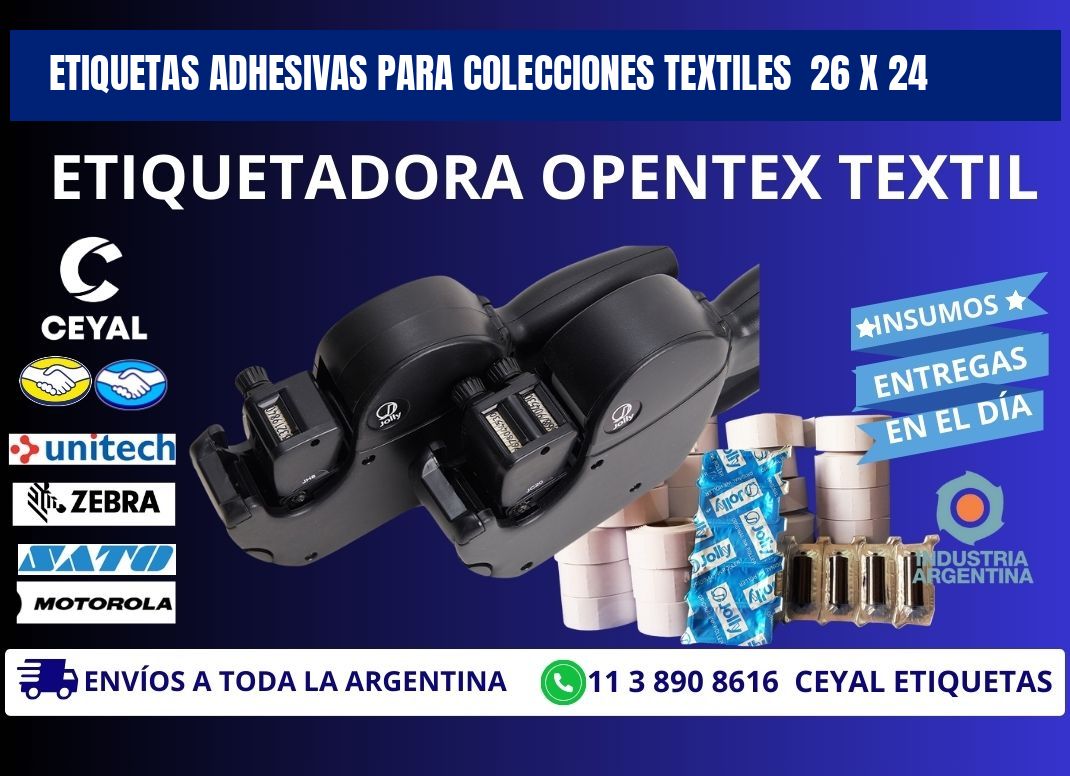 ETIQUETAS ADHESIVAS PARA COLECCIONES TEXTILES 26 x 24