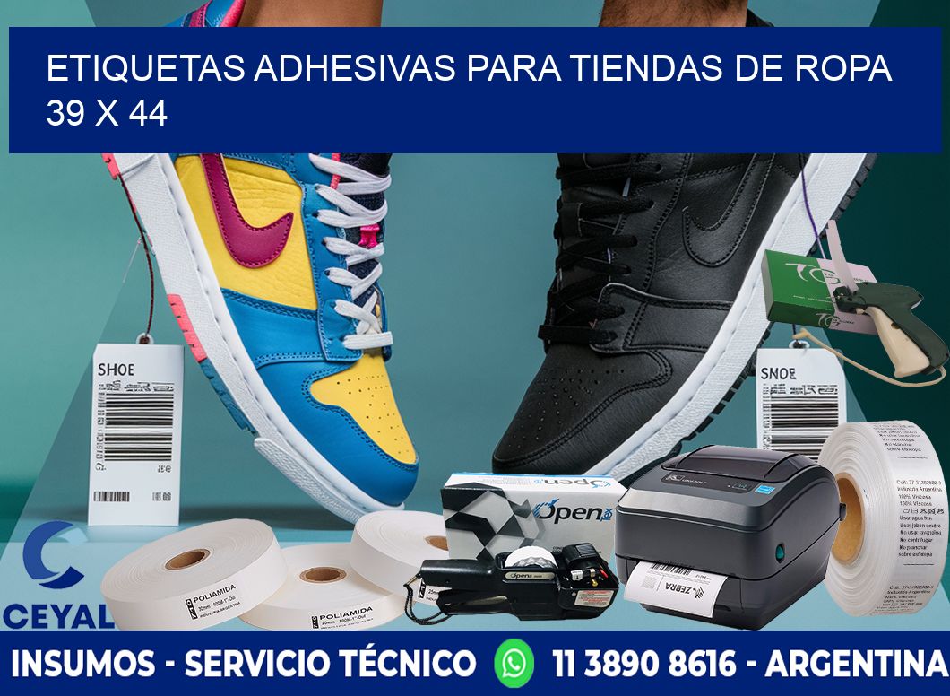 ETIQUETAS ADHESIVAS PARA TIENDAS DE ROPA  39 x 44