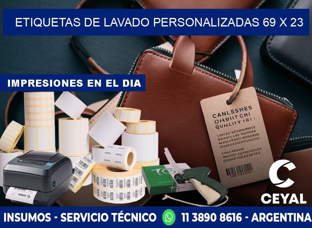 ETIQUETAS DE LAVADO PERSONALIZADAS 69 x 23