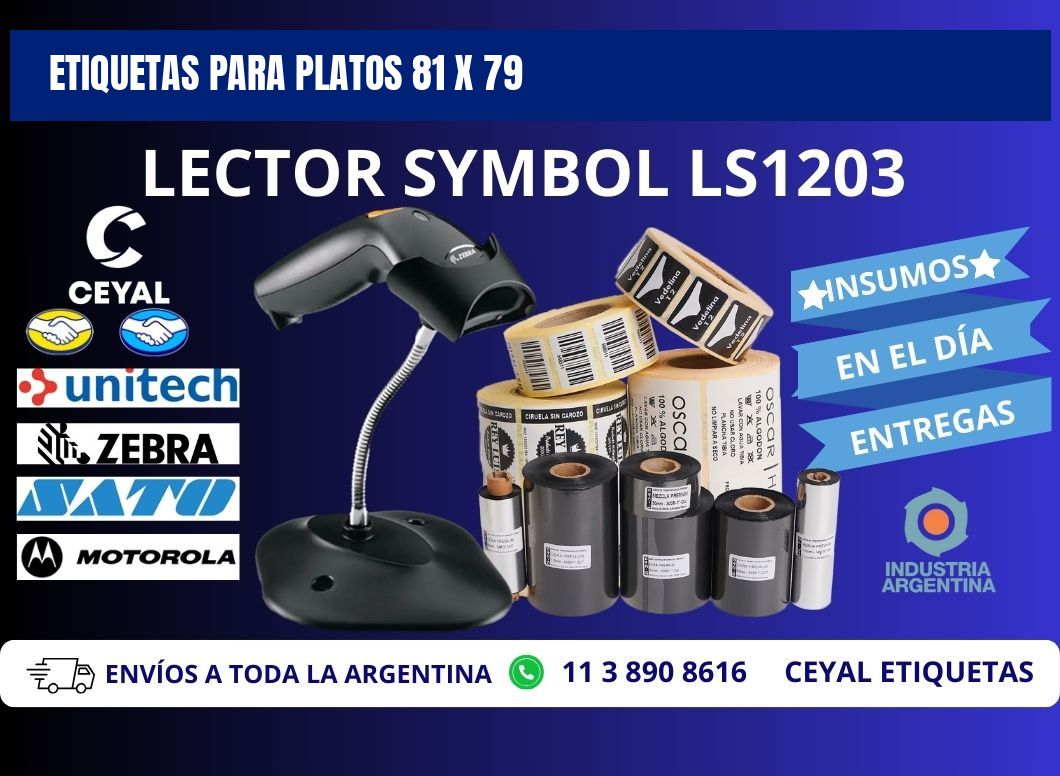 ETIQUETAS PARA PLATOS 81 x 79