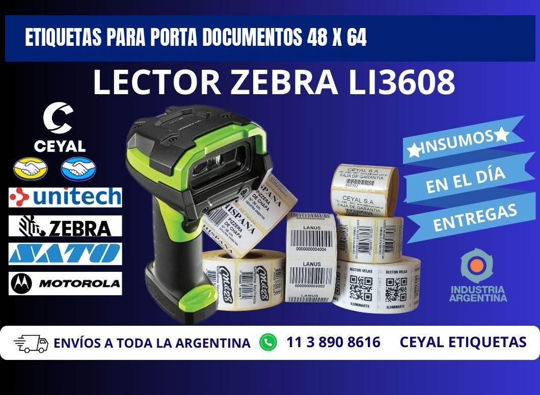 ETIQUETAS PARA PORTA DOCUMENTOS 48 x 64