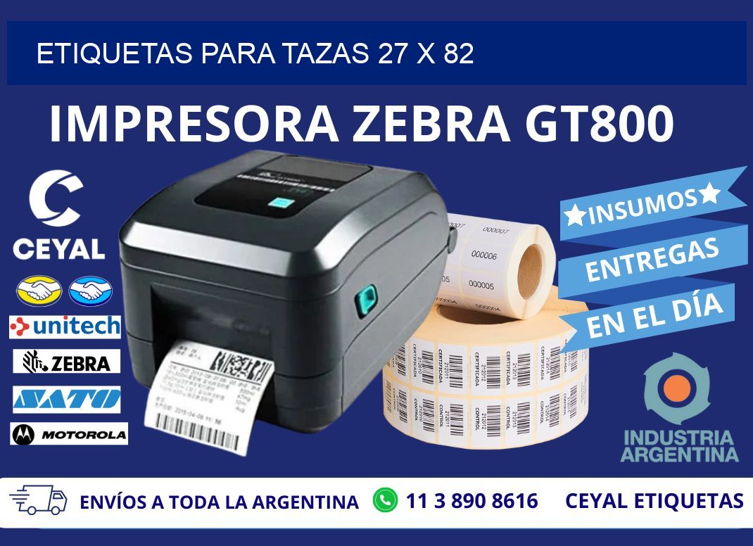 ETIQUETAS PARA TAZAS 27 x 82