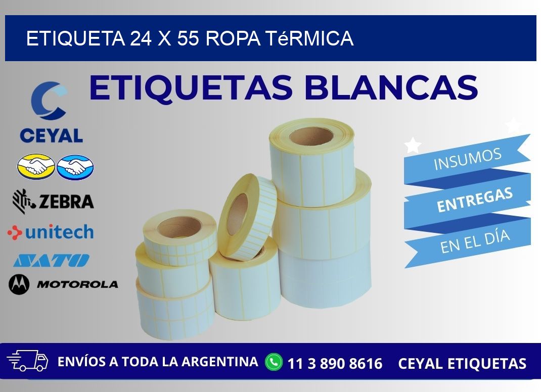 Etiqueta 24 x 55 ropa térmica