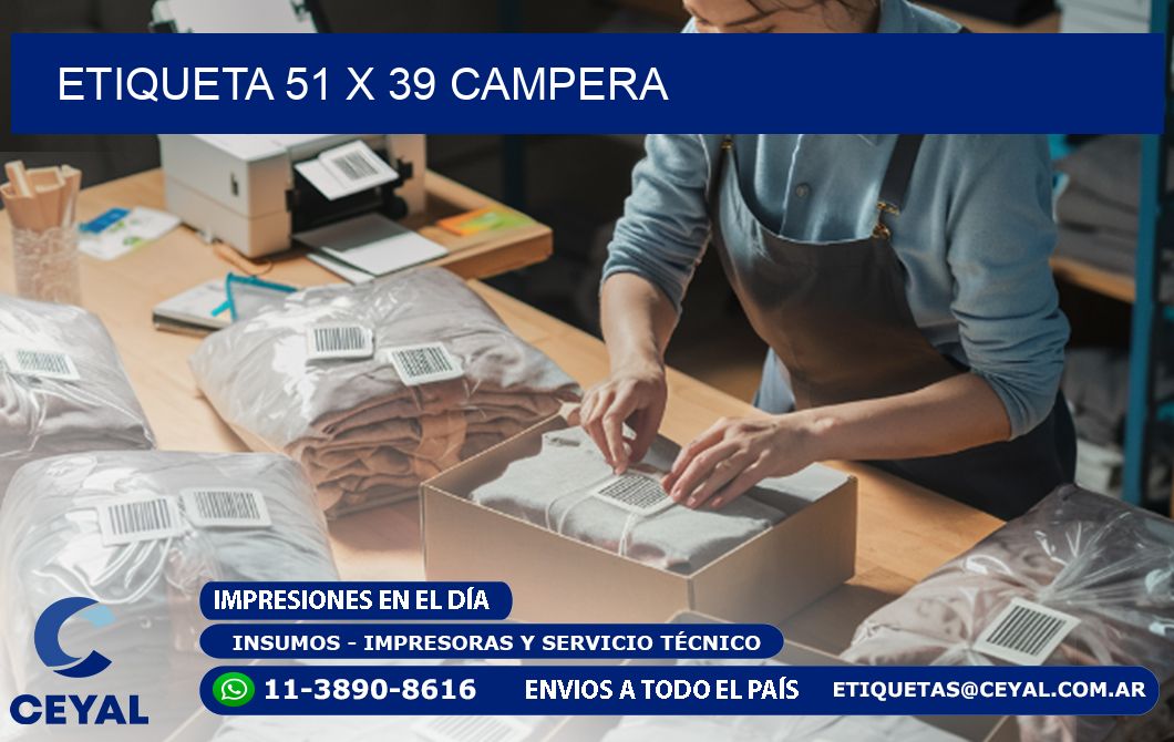 Etiqueta 51 x 39 campera