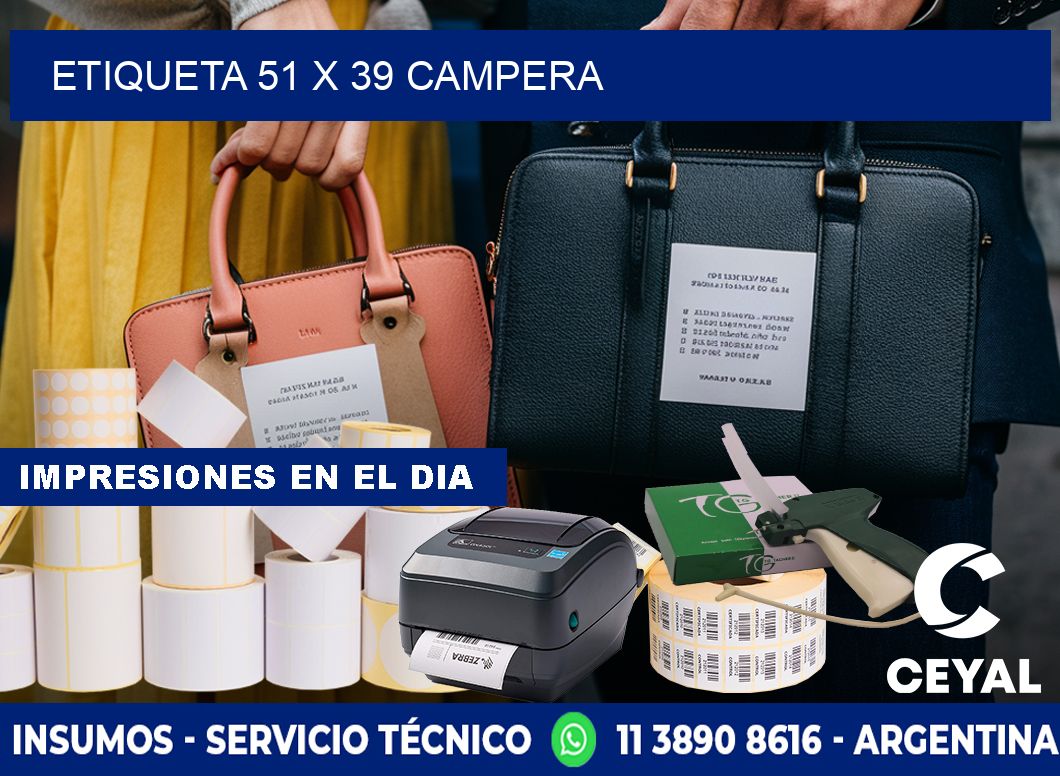 Etiqueta 51 x 39 campera