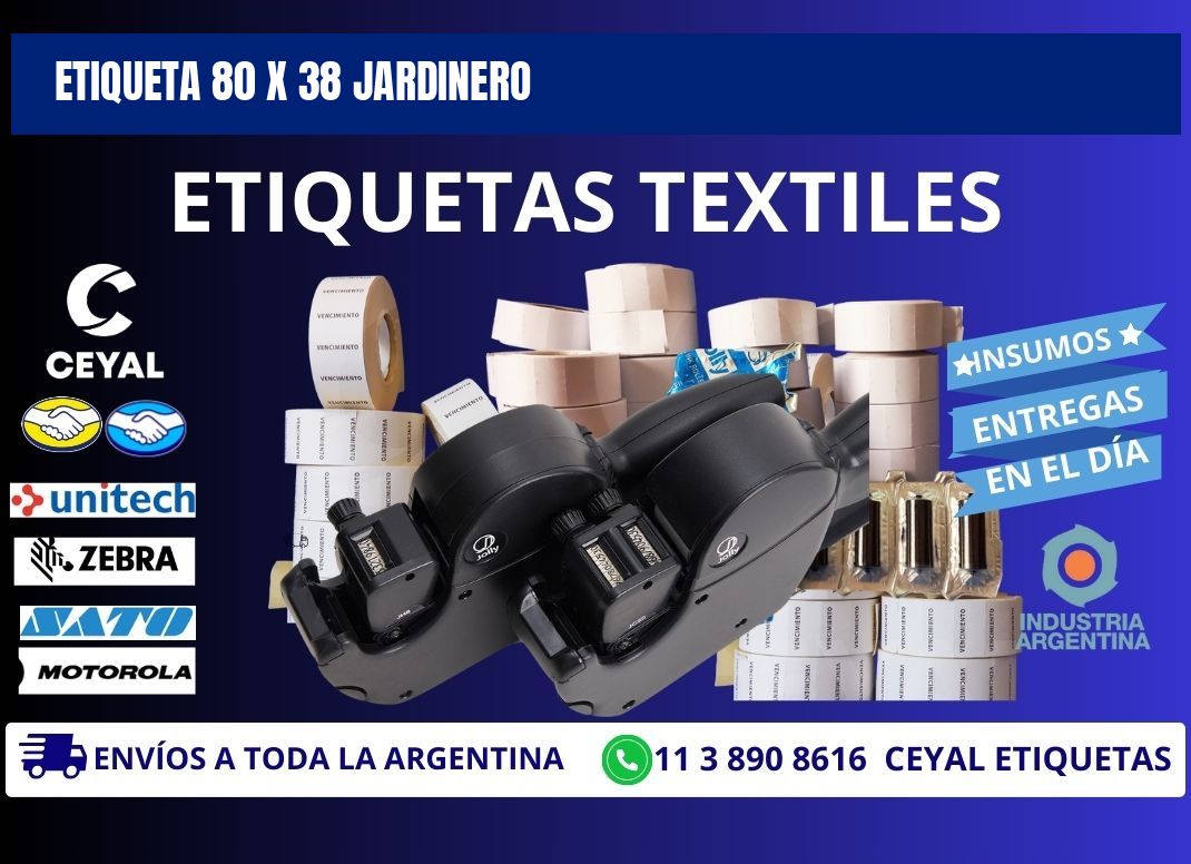 Etiqueta 80 x 38 jardinero