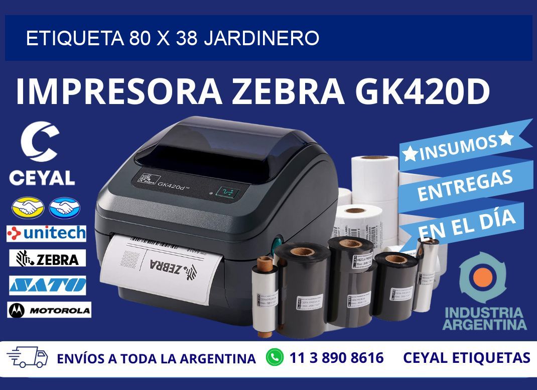 Etiqueta 80 x 38 jardinero