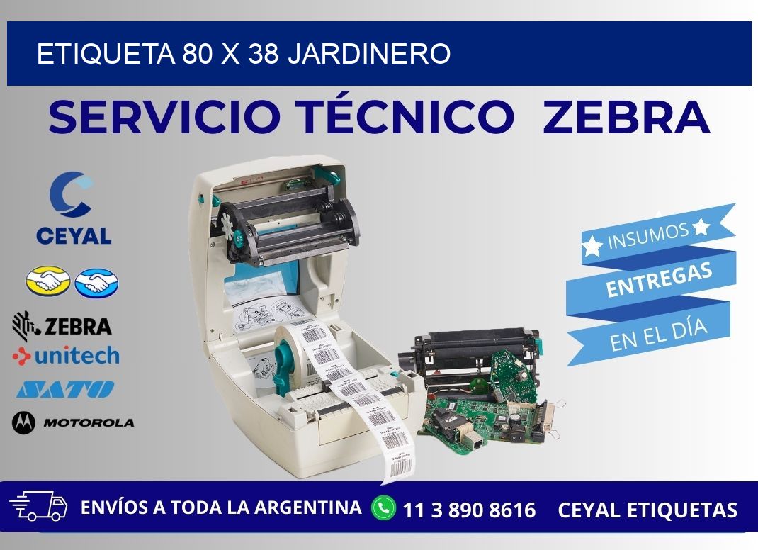 Etiqueta 80 x 38 jardinero