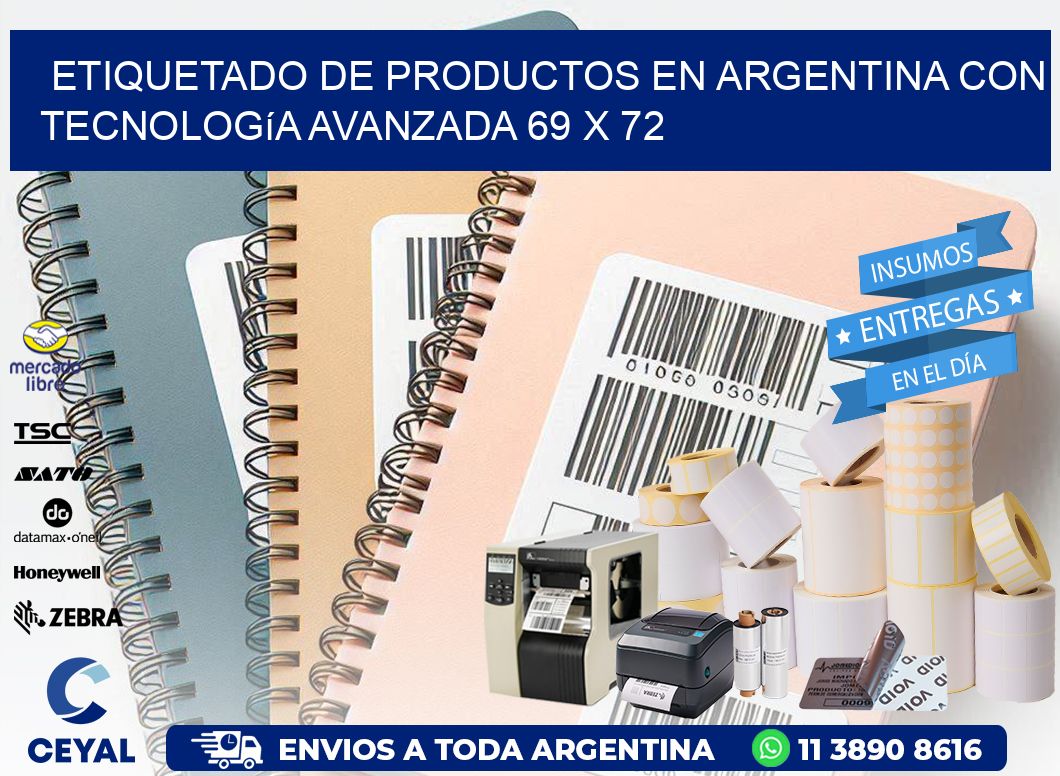 Etiquetado de Productos en Argentina con Tecnología Avanzada 69 x 72