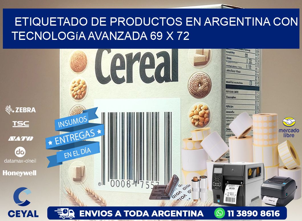Etiquetado de Productos en Argentina con Tecnología Avanzada 69 x 72