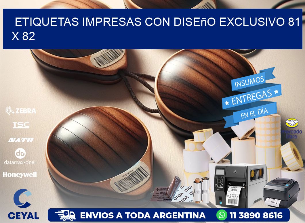 Etiquetas Impresas con Diseño Exclusivo 81 x 82