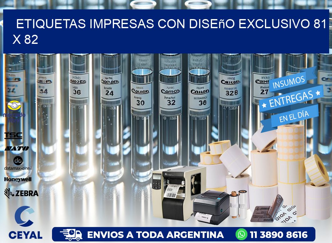 Etiquetas Impresas con Diseño Exclusivo 81 x 82