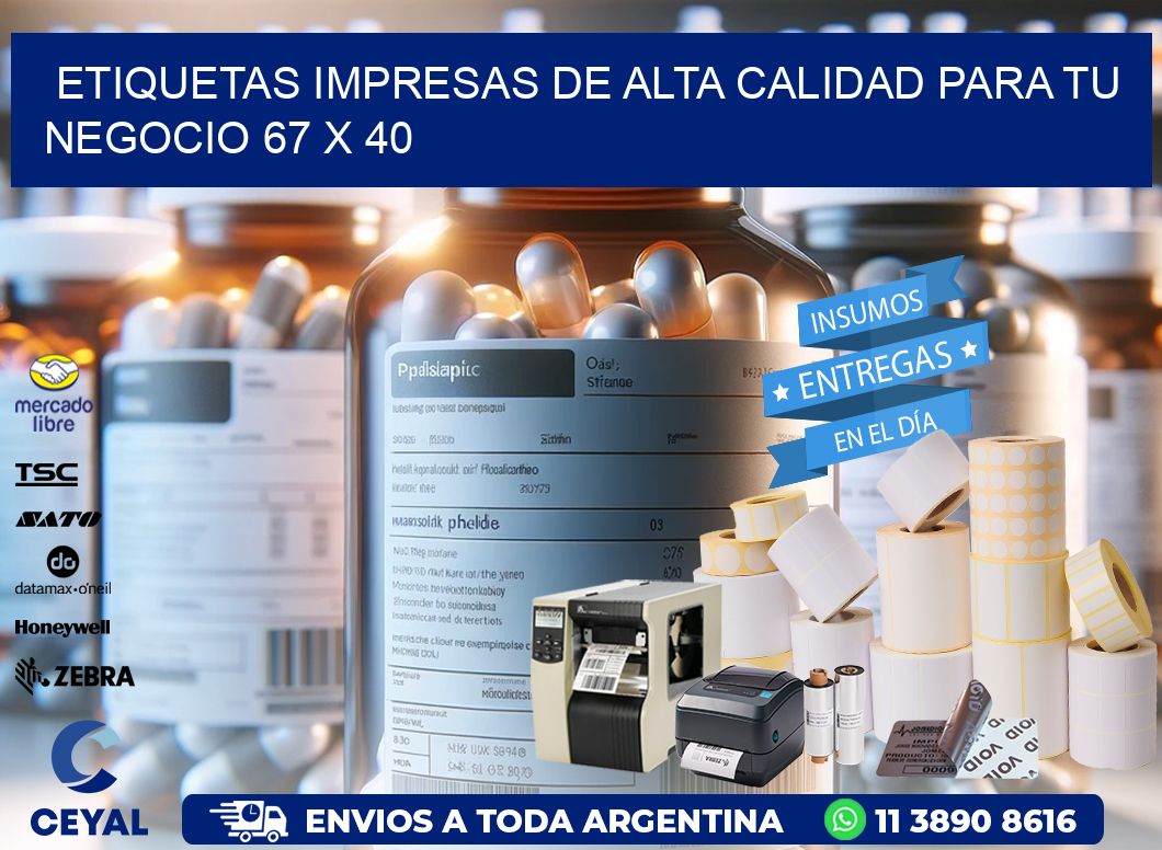 Etiquetas Impresas de Alta Calidad para tu Negocio 67 x 40