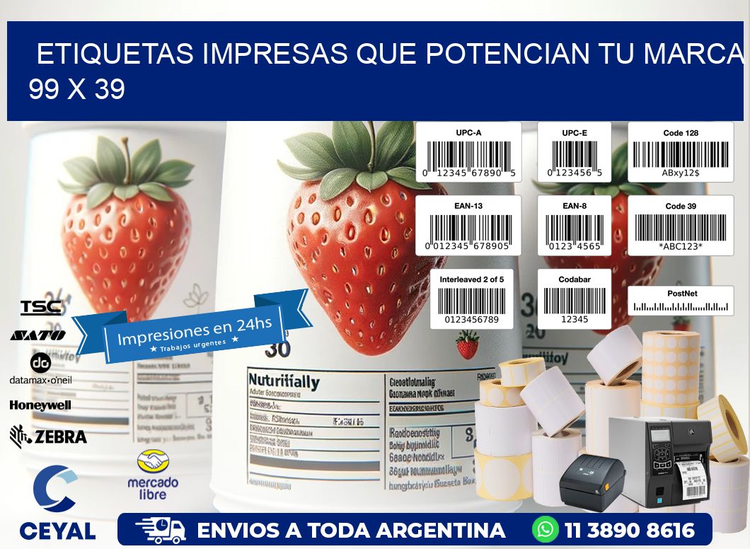 Etiquetas Impresas que Potencian tu Marca 99 x 39