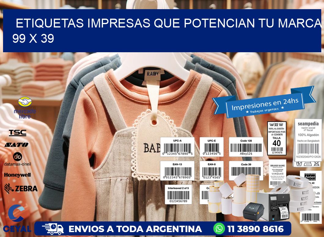 Etiquetas Impresas que Potencian tu Marca 99 x 39