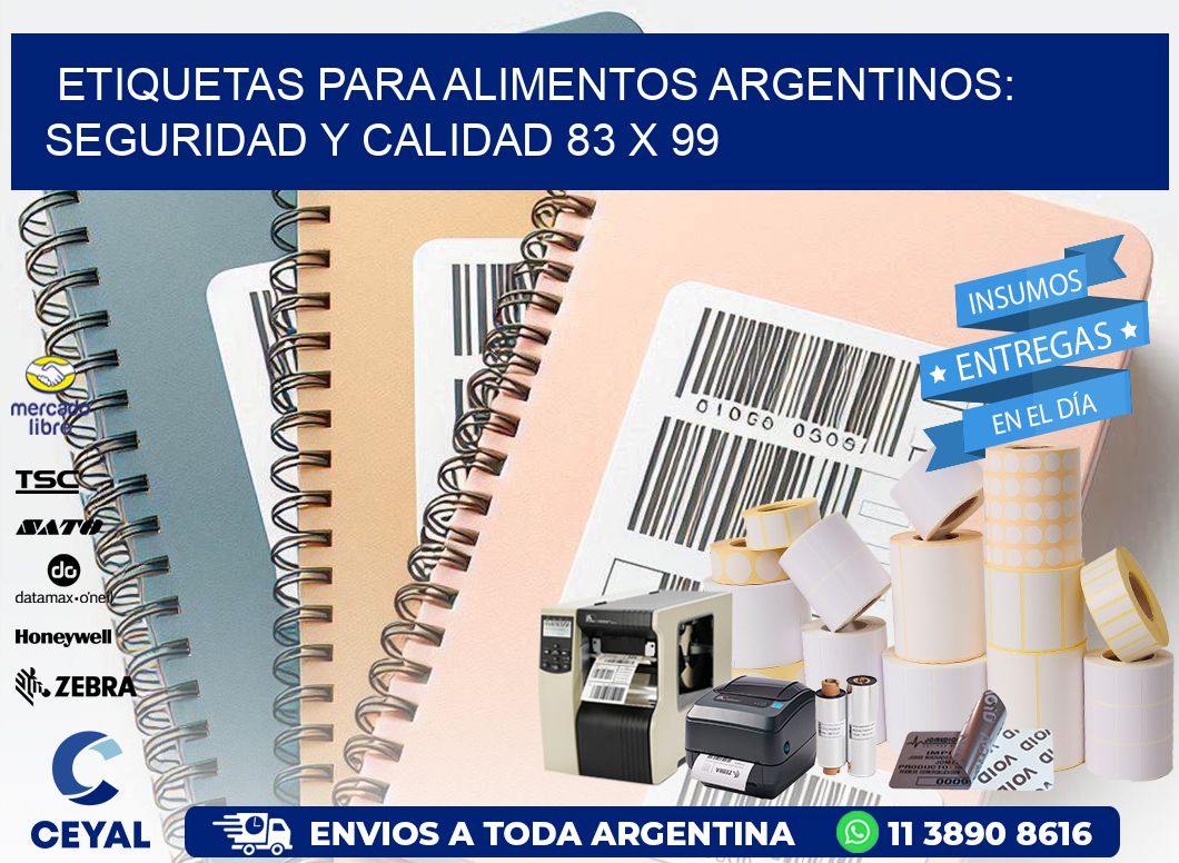 Etiquetas para Alimentos Argentinos: Seguridad y Calidad 83 x 99