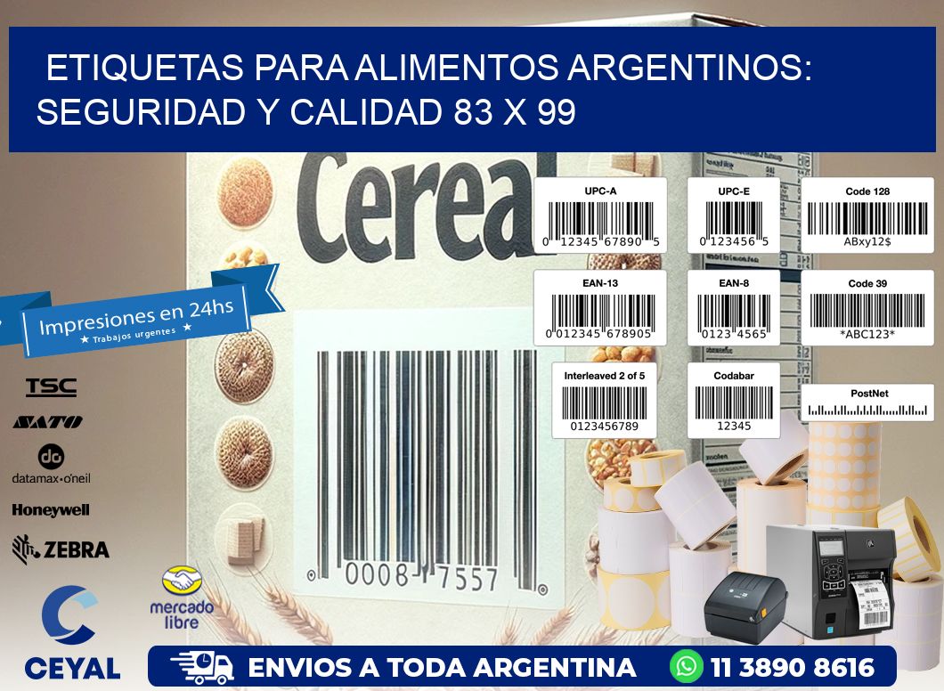 Etiquetas para Alimentos Argentinos: Seguridad y Calidad 83 x 99