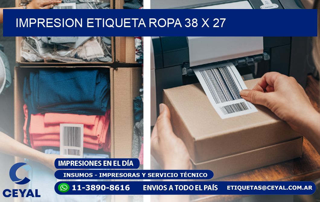 IMPRESION ETIQUETA ROPA 38 x 27