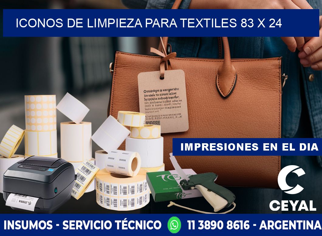 Iconos de Limpieza para Textiles 83 x 24