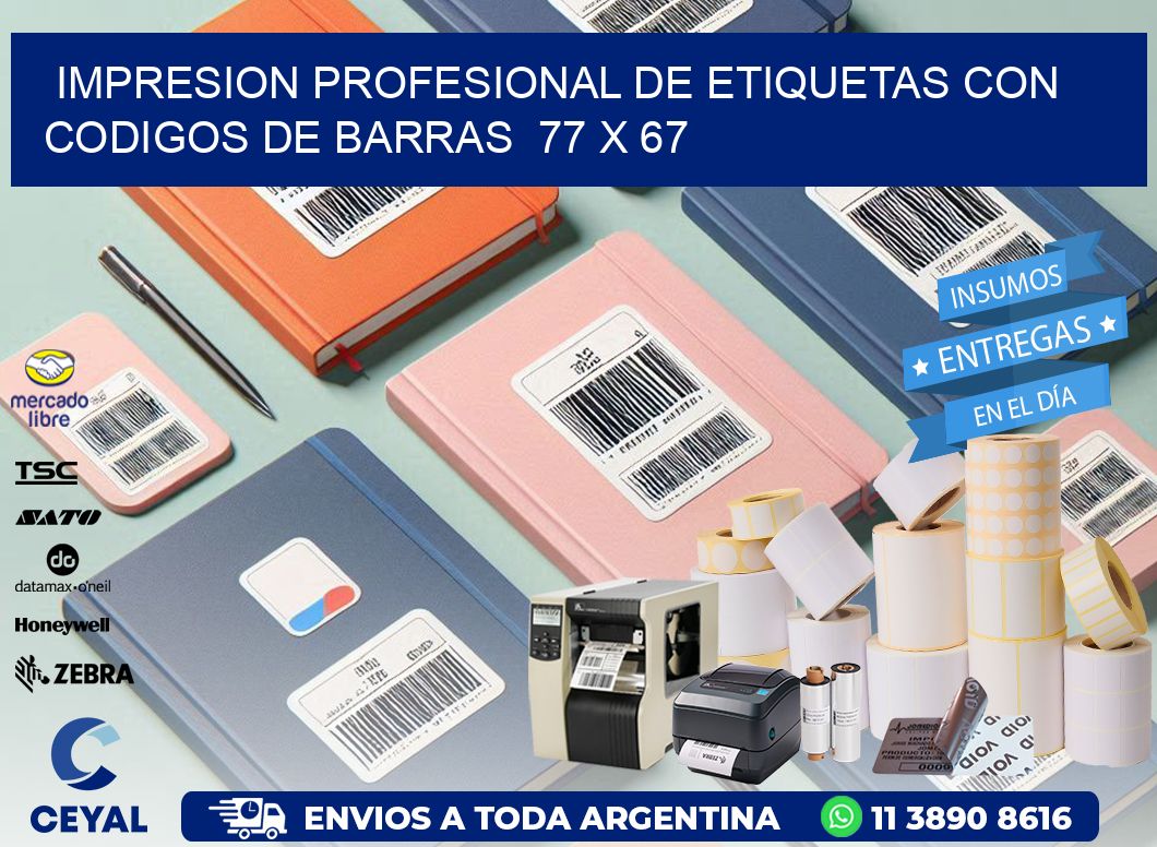 Impresion Profesional de Etiquetas con Codigos de Barras 77 x 67