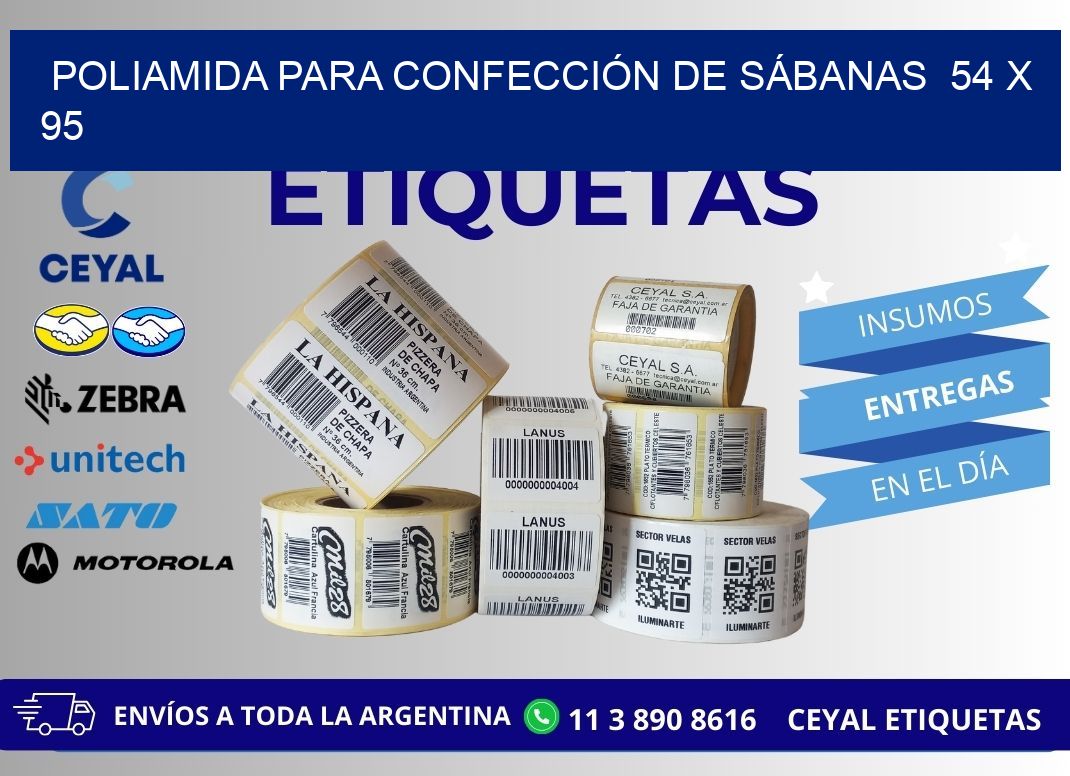 POLIAMIDA PARA CONFECCIÓN DE SÁBANAS 54 x 95