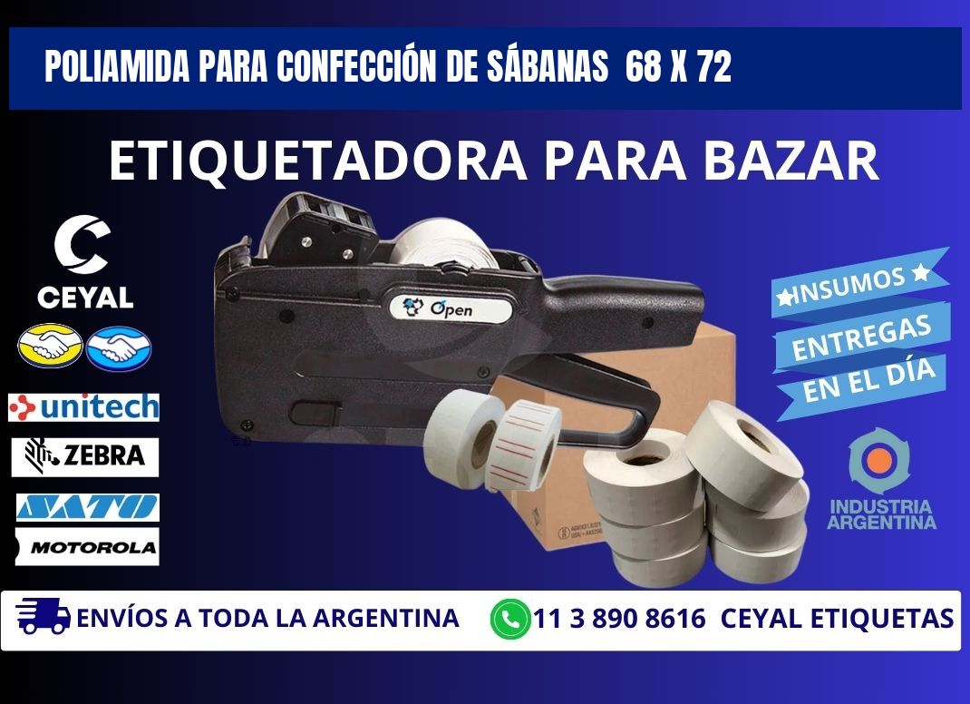 POLIAMIDA PARA CONFECCIÓN DE SÁBANAS 68 x 72