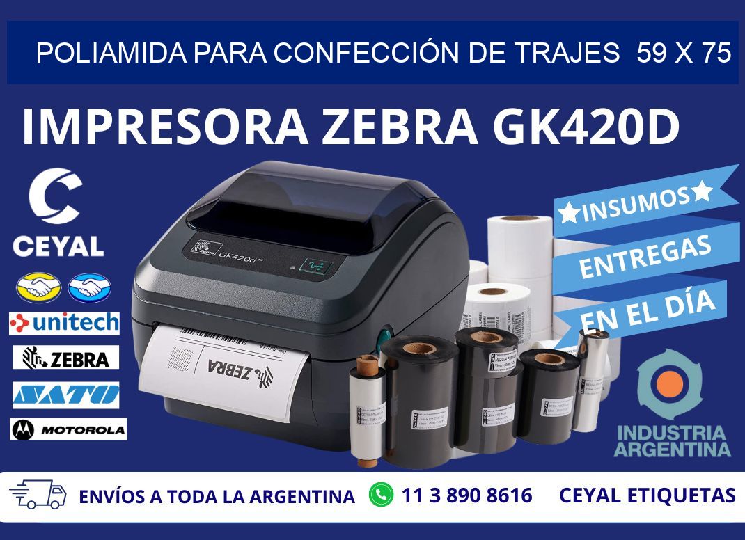 POLIAMIDA PARA CONFECCIÓN DE TRAJES 59 x 75