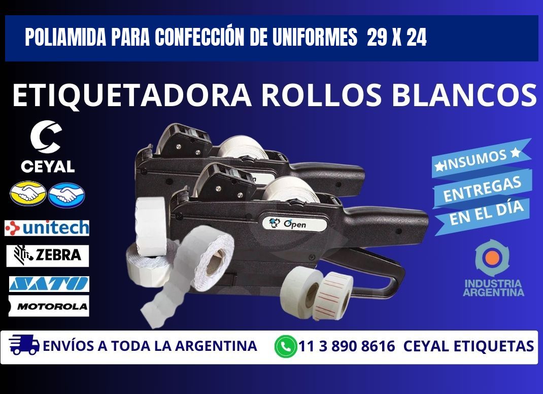 POLIAMIDA PARA CONFECCIÓN DE UNIFORMES  29 x 24
