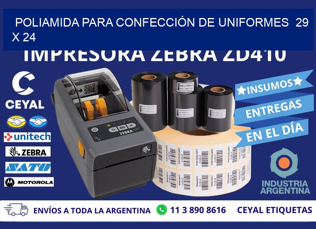 POLIAMIDA PARA CONFECCIÓN DE UNIFORMES  29 x 24
