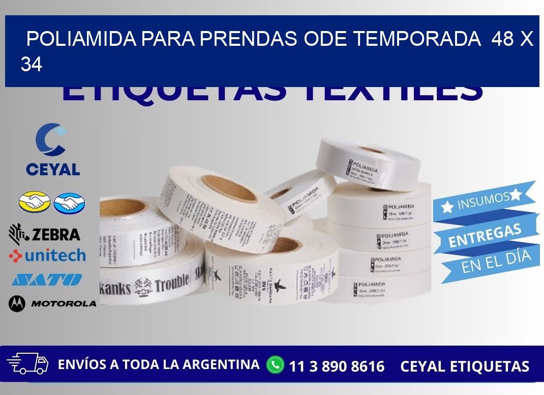 POLIAMIDA PARA PRENDAS ODE TEMPORADA  48 x 34