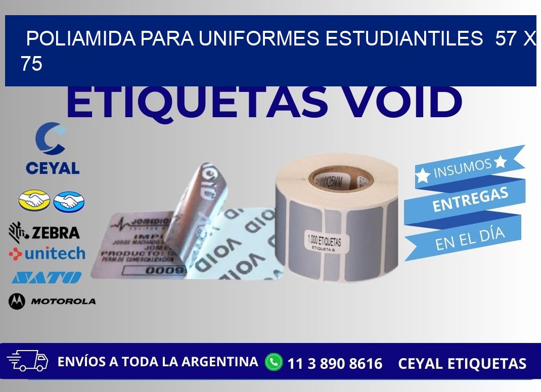 POLIAMIDA PARA UNIFORMES ESTUDIANTILES  57 x 75