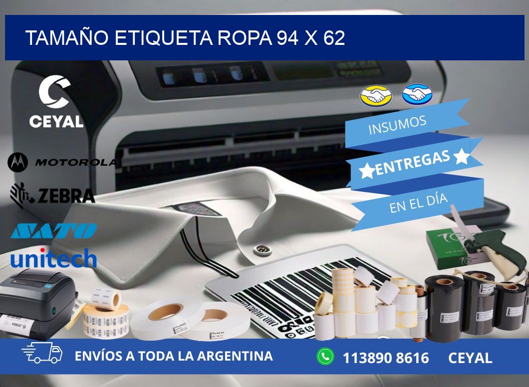 TAMAÑO ETIQUETA ROPA 94 x 62