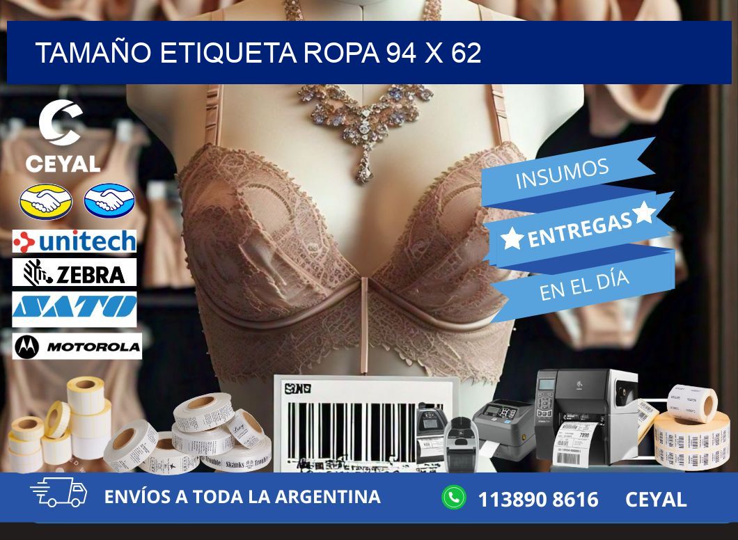 TAMAÑO ETIQUETA ROPA 94 x 62