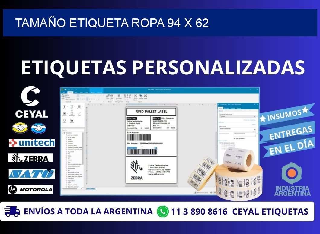 TAMAÑO ETIQUETA ROPA 94 x 62