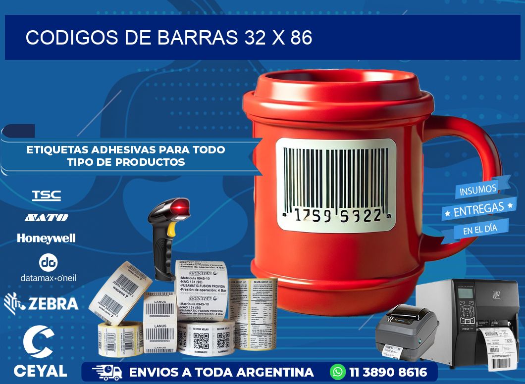 CODIGOS DE BARRAS 32 x 86