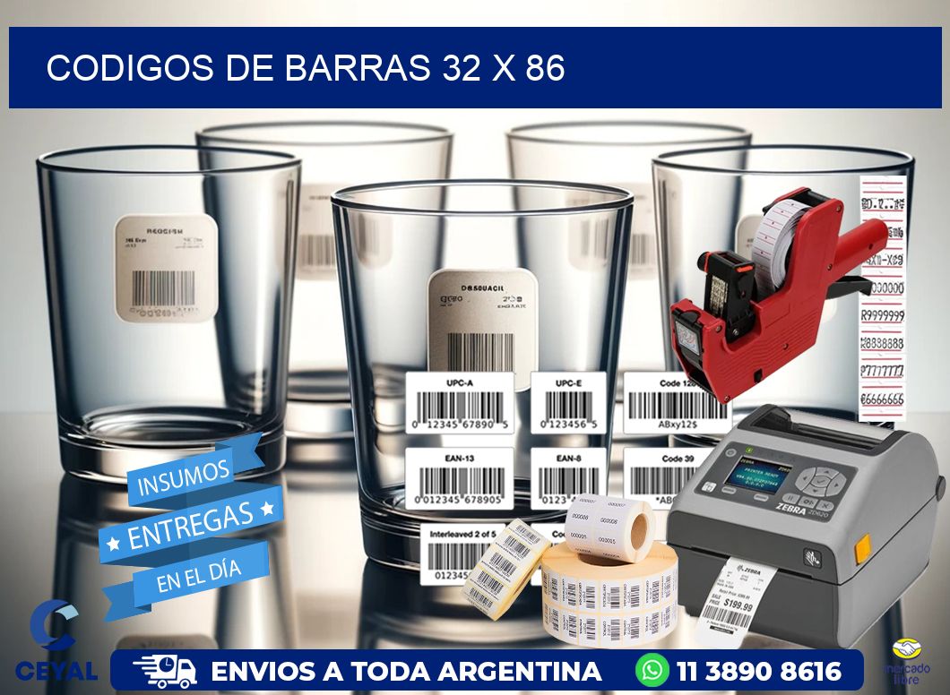 CODIGOS DE BARRAS 32 x 86