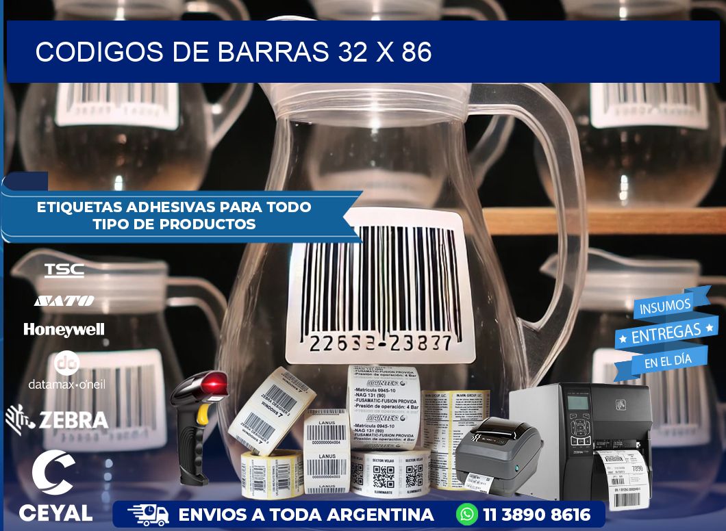 CODIGOS DE BARRAS 32 x 86