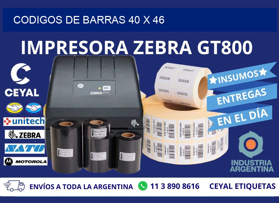 CODIGOS DE BARRAS 40 x 46