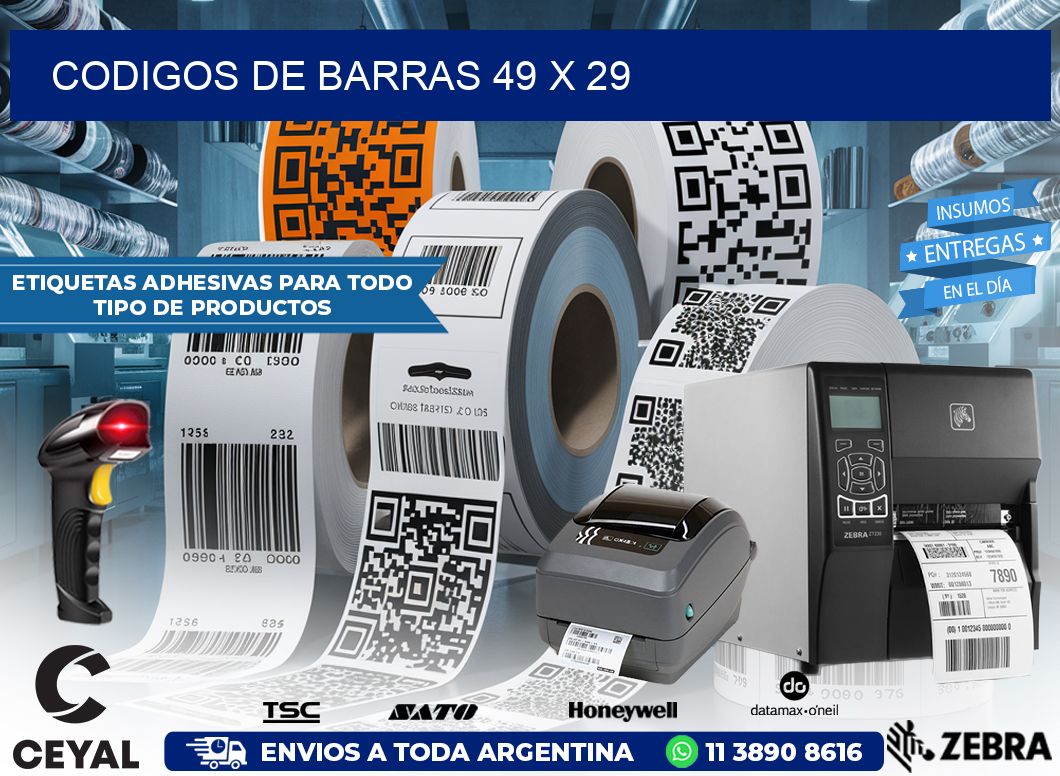 CODIGOS DE BARRAS 49 x 29