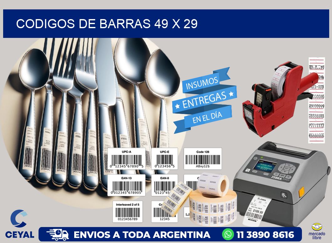 CODIGOS DE BARRAS 49 x 29