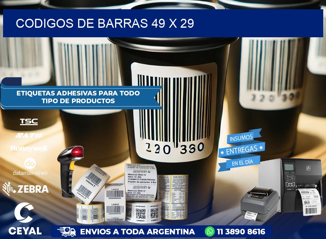CODIGOS DE BARRAS 49 x 29