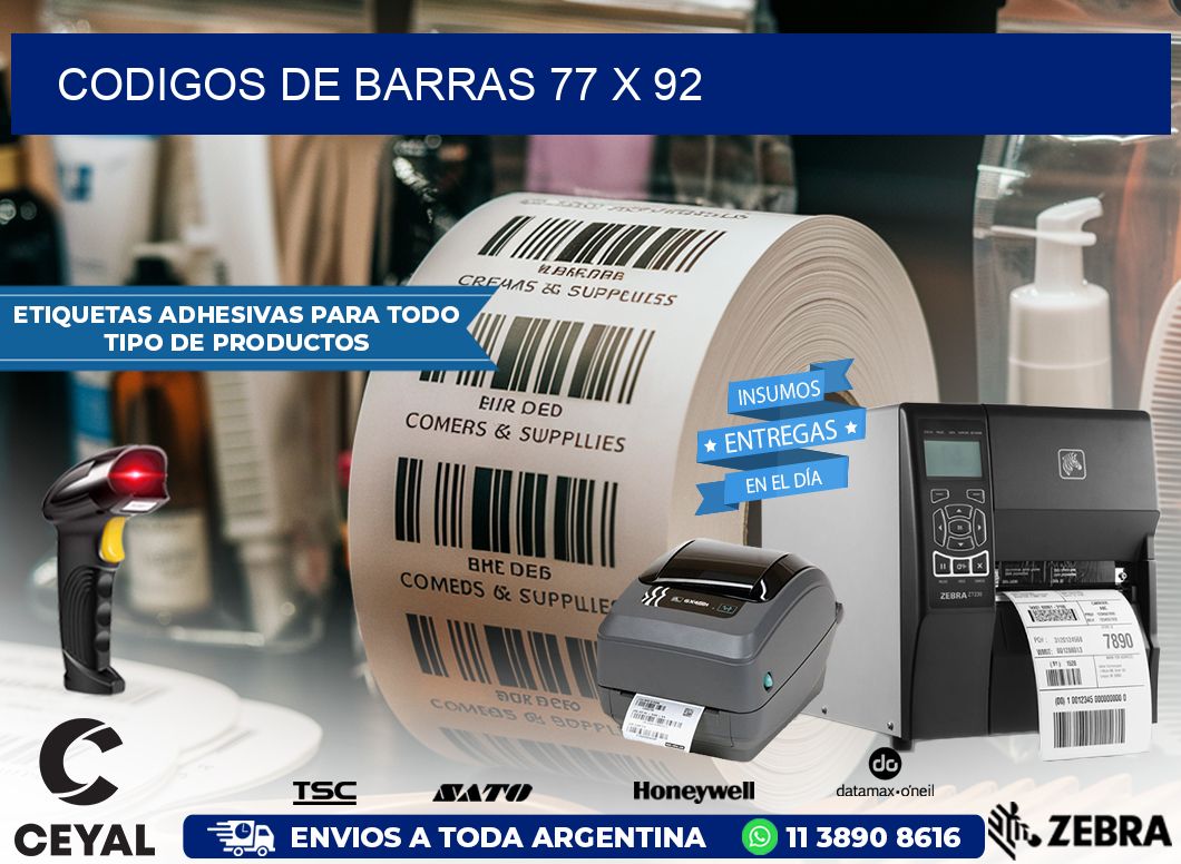 CODIGOS DE BARRAS 77 x 92