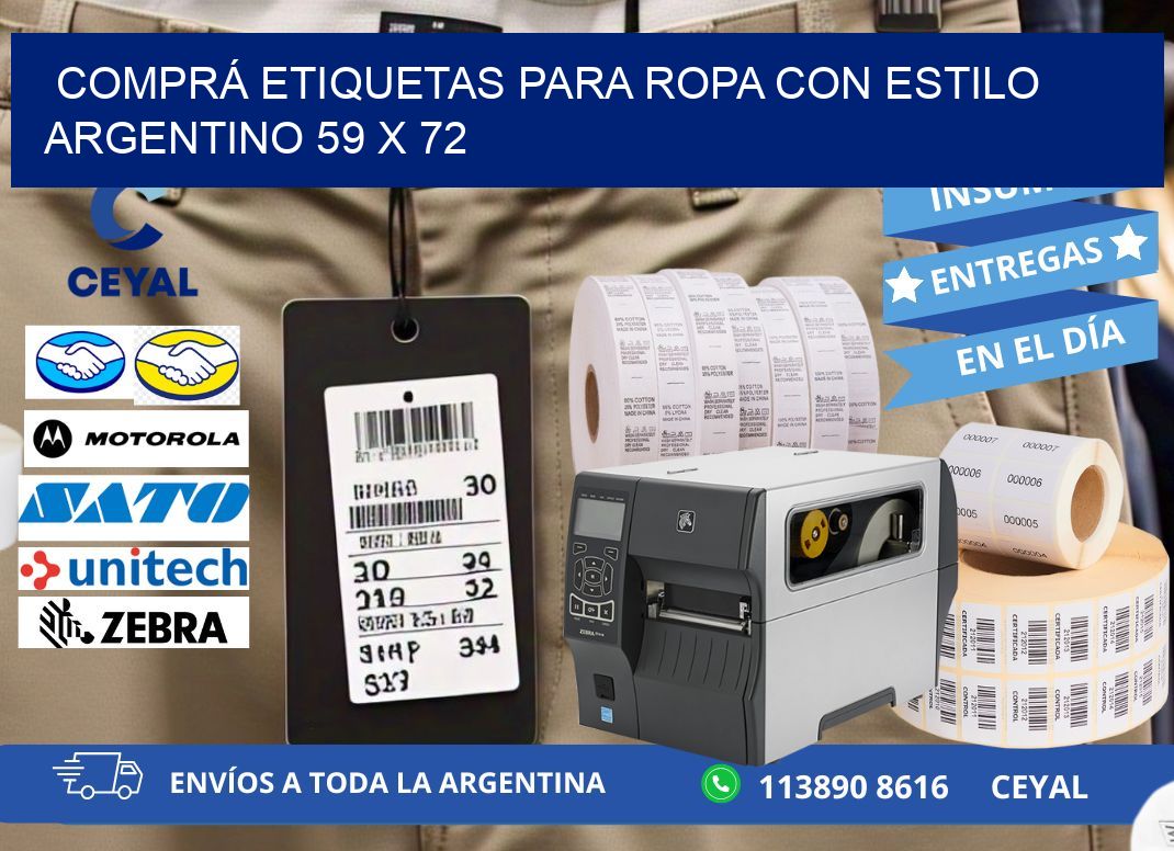 COMPRÁ ETIQUETAS PARA ROPA CON ESTILO ARGENTINO 59 x 72