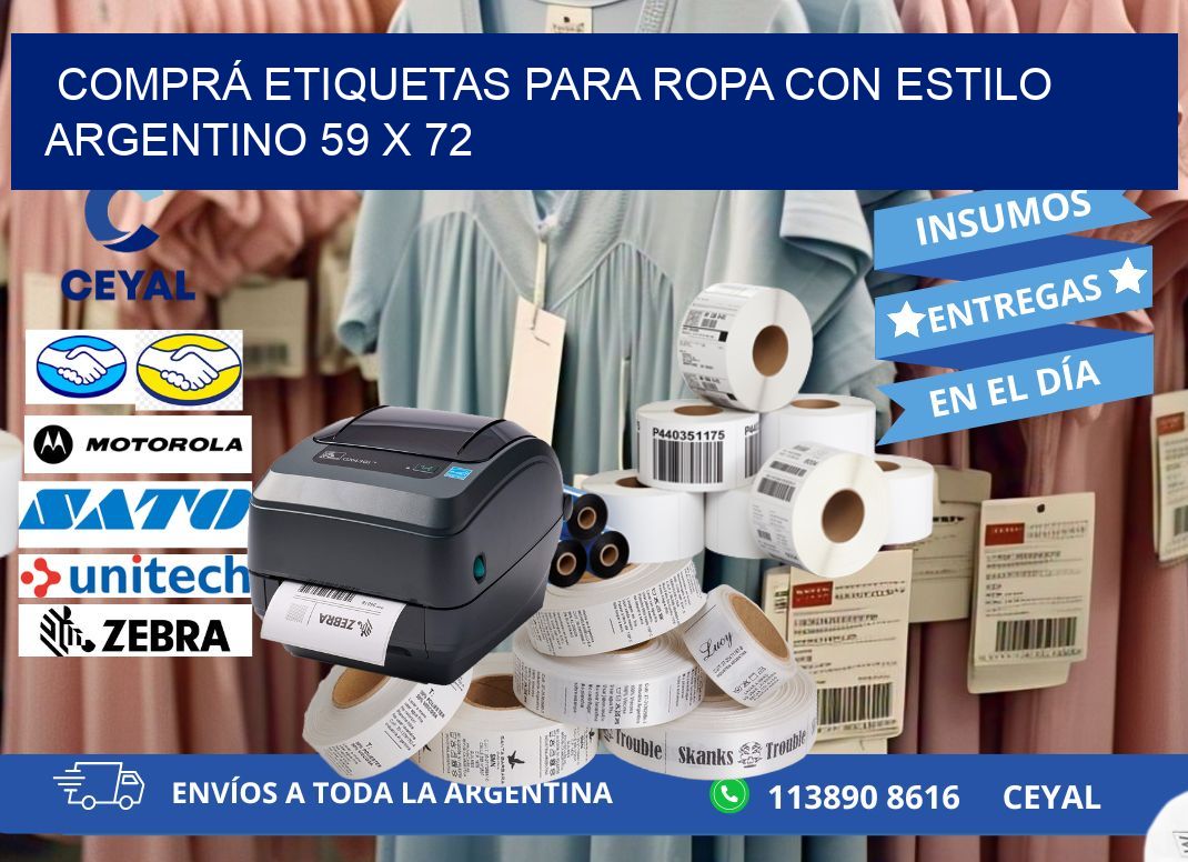 COMPRÁ ETIQUETAS PARA ROPA CON ESTILO ARGENTINO 59 x 72