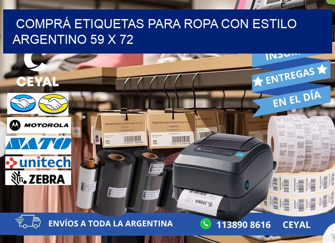 COMPRÁ ETIQUETAS PARA ROPA CON ESTILO ARGENTINO 59 x 72